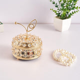 Maxbell Crystal Jewelry Box Storage Case Trinket Organizer Necklace Dresser Earrings 12cmx15.5cm