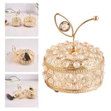 Maxbell Crystal Jewelry Box Storage Case Trinket Organizer Necklace Dresser Earrings 12cmx15.5cm