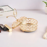 Maxbell Crystal Jewelry Box Storage Case Trinket Organizer Necklace Dresser Earrings 12cmx15.5cm