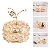 Maxbell Crystal Jewelry Box Storage Case Trinket Organizer Necklace Dresser Earrings 12cmx15.5cm