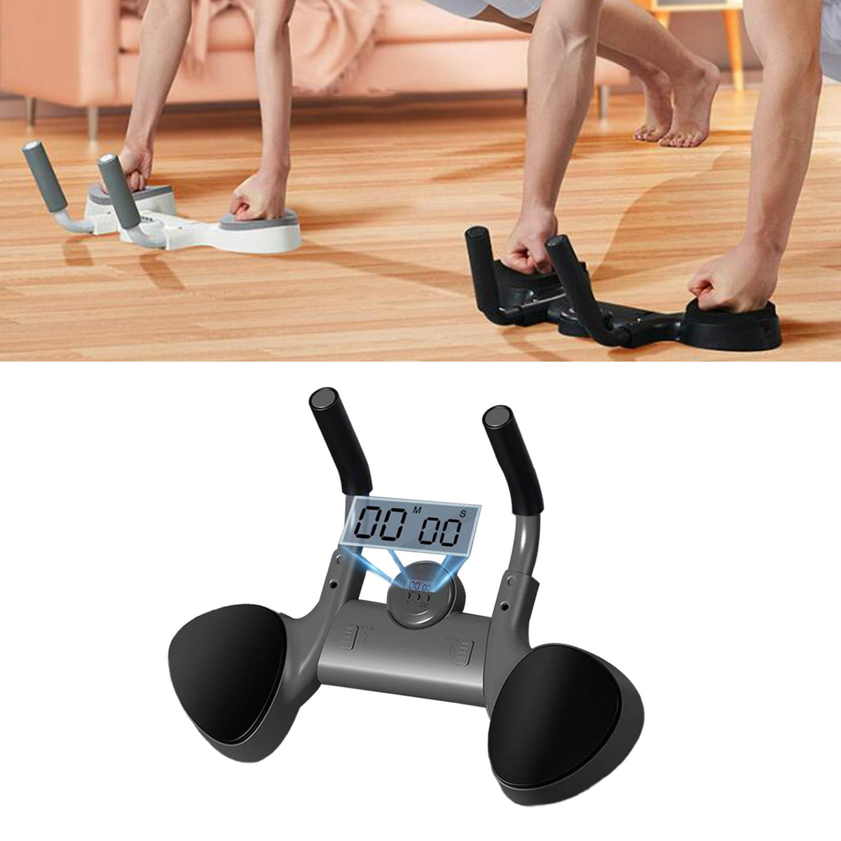 Maxbell Portable Core Trainer Board Muscle Abdominal Flat Support  black and count