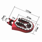 Maxbell Motorcycle Foot Pegs Replace Widen for off Motorcycle Refitting Red