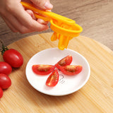 Maxbell Adjustable Tomato Slicer Cutter Fruit Vegetable Salad Slicer for Kitchen yellow