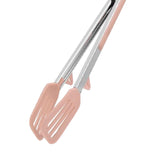 Maxbell Cookware Utensil Tongs Anti Corrosion with Silicon Tips for Kitchen Cooking Pink