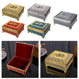 Maxbell Floral Engraved Trinket Box Treasure Organizer Chest Keepsake Golden