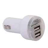 Maxbell Dual USB Port Car Charger Adapter for iPad iPhone iPod PDA Cell Phones - White