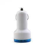 Maxbell Dual USB Port Car Charger Adapter for iPad iPhone iPod PDA Cell Phones - White