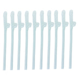 Maxbell 10Pcs Hens Night Glow In Dark Willy Straw Plastic Dicky Sipping Straws