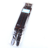 Maxbell Brown Leather Buckle Adjustable Wrist Band Bracelet with Double Straps