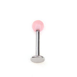 Maxbell Labret Stainless Steel Body Jewelry Stud Lip Ring - Pink