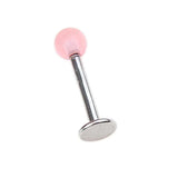 Maxbell Labret Stainless Steel Body Jewelry Stud Lip Ring - Pink