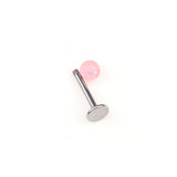 Maxbell Labret Stainless Steel Body Jewelry Stud Lip Ring - Pink