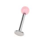 Maxbell Labret Stainless Steel Body Jewelry Stud Lip Ring - Pink