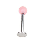 Maxbell Labret Stainless Steel Body Jewelry Stud Lip Ring - Pink