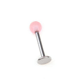 Maxbell Labret Stainless Steel Body Jewelry Stud Lip Ring - Pink