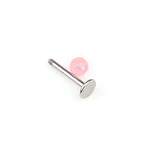 Maxbell Labret Stainless Steel Body Jewelry Stud Lip Ring - Pink