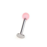 Maxbell Labret Stainless Steel Body Jewelry Stud Lip Ring - Pink