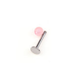 Maxbell Labret Stainless Steel Body Jewelry Stud Lip Ring - Pink