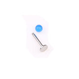 Maxbell Labret Stainless Steel Body Jewelry Stud Lip Ring - Blue