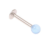 Maxbell Labret Stainless Steel Body Jewelry Stud Lip Ring - Blue