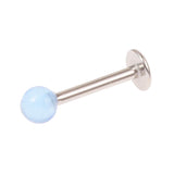 Maxbell Labret Stainless Steel Body Jewelry Stud Lip Ring - Blue