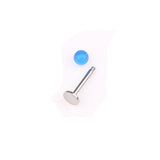 Maxbell Labret Stainless Steel Body Jewelry Stud Lip Ring - Blue