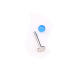 Maxbell Labret Stainless Steel Body Jewelry Stud Lip Ring - Blue