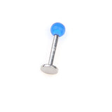 Maxbell Labret Stainless Steel Body Jewelry Stud Lip Ring - Blue