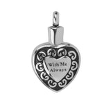 Maxbell Heart with me always Cremation Pendant Urn keepsake Pet Ash Memorial Jewelry