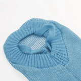 Maxbell Blue Turtleneck Dog Sweater Clothes w/ Bone Patterns - Size L