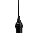 Maxbell Ceiling Pendant E27 Bulb Lamp Holder with 1.5M Wire - Black