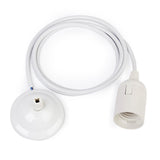 Maxbell Ceiling Pendant E27 Bulb Lamp Holder with 1.5M Wire - White