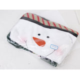 Maxbell 3pcs Christmas Decorations Happy Snowman Toilet Seat Cover and Rug Bathroom Set