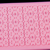 Maxbell Silicone Embossing Mold Mould for Fondant Cake Lace DIY Decor Pink