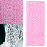 Maxbell Silicone Embossing Mold Mould for Fondant Cake Lace DIY Decor Pink