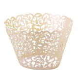 Maxbell Hollow Out Vines Pattern Cupcake Paper Wrap Cake Wrapper Wedding Decor 12Pcs