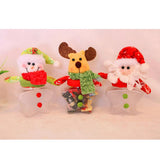 Maxbell Christmas Snowman Pentagram Plastic Candy Bottle Box Storage Case Container
