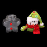 Maxbell Christmas Snowman Pentagram Plastic Candy Bottle Box Storage Case Container