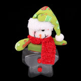Maxbell Christmas Snowman Pentagram Plastic Candy Bottle Box Storage Case Container