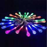 Maxbell 40-LED 13ft Battery Operated Diwali Decor Waterdrop String Lamp Fairy Lights