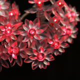 Maxbell 20-LED 86inch Battery Operated Diwali 2-Layer Lotus String Lamp Light Red