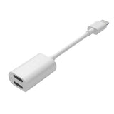 Maxbell Splitter Adapter Dual Headphone Audio and Charge Cable for iPhone 7 8 Plus