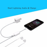 Maxbell Splitter Adapter Dual Headphone Audio and Charge Cable for iPhone 7 8 Plus