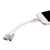 Maxbell 3.5mm Headphone Audio Adapter Charger Cable For iPhone 7 8 Plus X Black