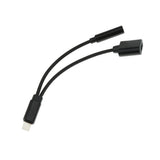 Maxbell 3.5mm Headphone Audio Adapter Charger Cable For iPhone 7 8 Plus X Black