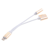 Maxbell 2 in 1 Headphones Jack Charger & Audio Splitter Adapter for iPhone Gold