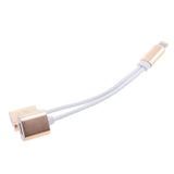 Maxbell 2 in 1 Headphones Jack Charger & Audio Splitter Adapter for iPhone Gold