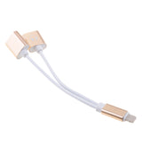 Maxbell 2 in 1 Headphones Jack Charger & Audio Splitter Adapter for iPhone Gold