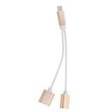 Maxbell 2 in 1 Headphones Jack Charger & Audio Splitter Adapter for iPhone Gold