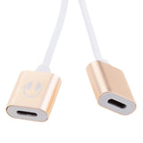 Maxbell 2 in 1 Headphones Jack Charger & Audio Splitter Adapter for iPhone Gold